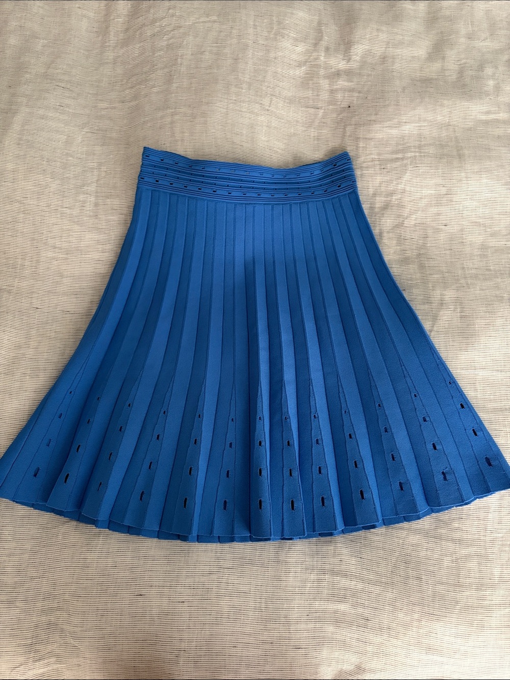 Sandro Electric Blue Pleated Skater Skirt